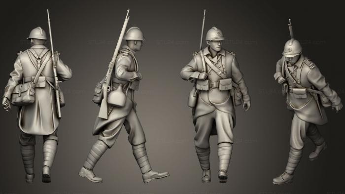 Military figurines (French soldier 2, STKW_0321) 3D models for cnc